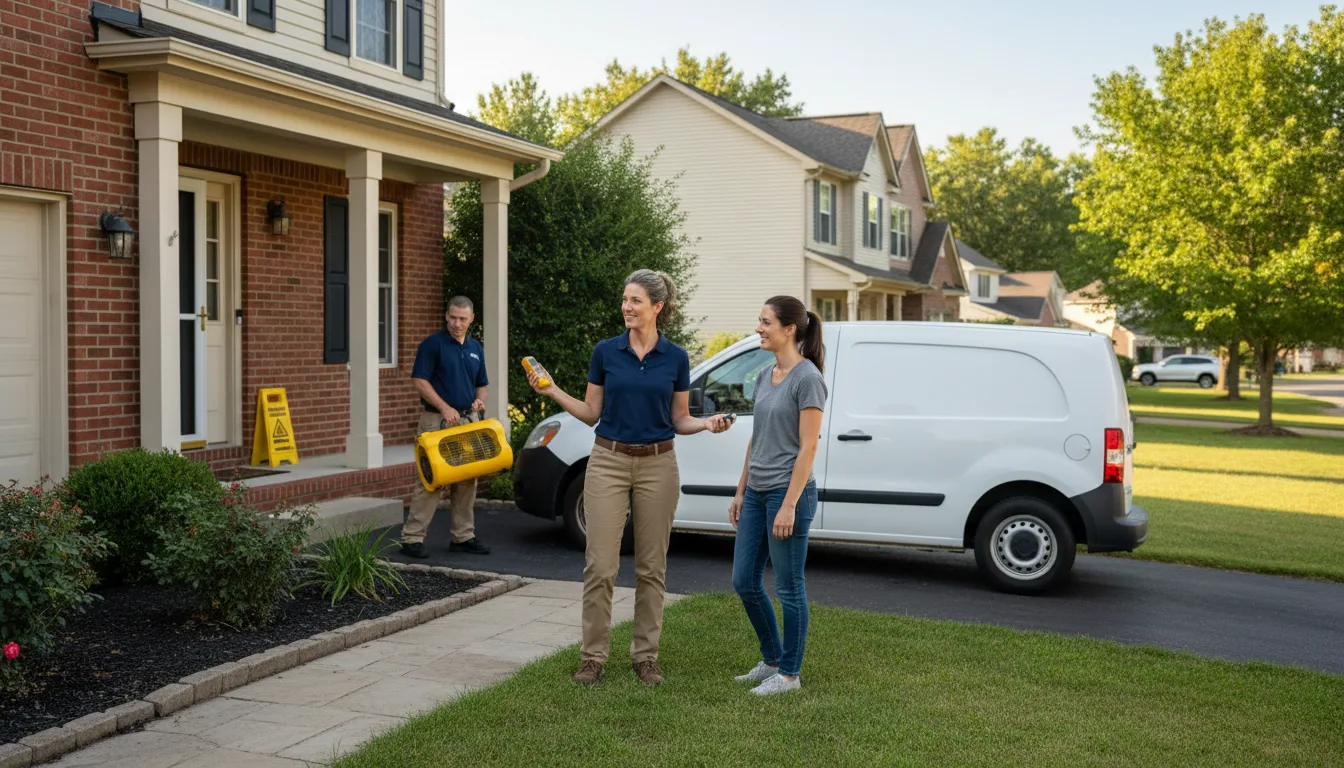 Residential water damage restoration in Nemacolin, PA